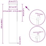 vidaXL Store enrouleur occultant blanc cassé 45x230cm largeur du tissu