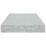vidaXL Étagères murales flottantes 4 Pièces gris béton 40x23x3 8 cm MDF