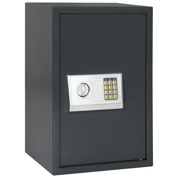 vidaXL Coffre-fort numérique électronique avec étagère Gris foncé 40x35x60 cm Acier