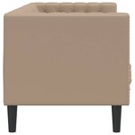 vidaXL Canapé à 3 places Chesterfield cappuccino similicuir