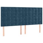 vidaXL Sommier à lattes de lit et matelas Bleu foncé 180x200cm Velours