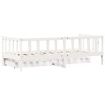 vidaXL Lit de jour et tiroirs sans matelas blanc 90x190 cm bois massif