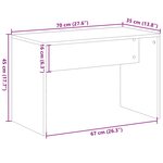 vidaXL Tabouret de toilette vieux bois 70x35x45 cm bois d'ingénierie