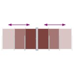 vidaXL Auvent latéral rétractable Marron 220x600 cm