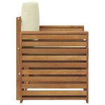vidaXL Canapé d’extérieur Bois d'acacia massif et polyester Naturel