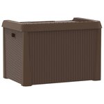 vidaXL Boîte de rangement de jardin marron 125 L PP