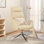 vidaXL Chaise de relaxation Crème Tissu