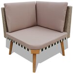 vidaXL Salon de jardin 4 Pièces avec coussins Résine tressée Gris