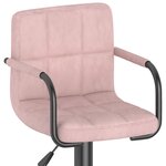 vidaXL Tabourets de bar lot de 2 rose velours