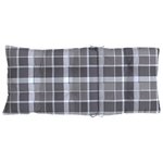 vidaXL Coussins de chaise à dossier haut lot de 2 motif carreaux gris