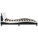 vidaXL Cadre de lit avec LED sans matelas Zadar noir et blanc 200x200 cm