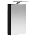 vidaXL Armoire Miroir de Salle de Bain Chêne noir 30 x 10 5 x 50 cm