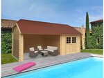 Abri jardin bois "York" - 8.88 m² - 2.98 x 2.98 x 3.64 m - 28 mm