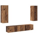 vidaXL Ensemble de meuble TV 4 pièces mural en bois ancien