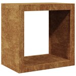 VidaXL Étagère à bois 60x40x60 cm acier résistant aux intempéries