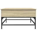 vidaXL Table basse chêne sonoma 80x80x45 cm bois d'ingénierie et métal