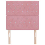 vidaXL Tête de lit LED avec des lumières à LED Rose 90 cm Polyester