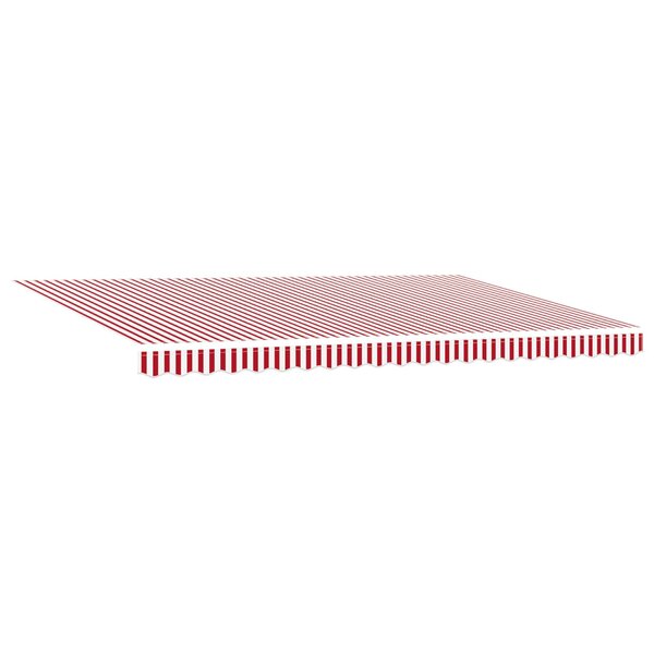 vidaXL Auvent Rétractable Rouge et blanc 500 ×350 cm tissu