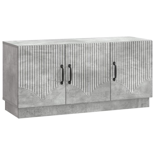 vidaXL Meuble TV Gris béton 99 x 34 5 x 47 cm Bois d'ingénierie