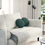 vidaXL Coussins de siège 2 Pièces Vert foncé Ø 40 x 13 cm Velours