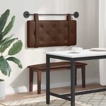vidaXL Tête de lit suspendue Avec lumière LED Marron Simili cuir