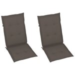 vidaXL Chaises inclinables de jardin lot de 2 et coussins Bois acacia