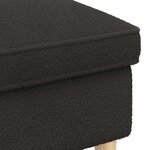 vidaXL Pouf Noir 55 x 35 x 41 cm Bouclé