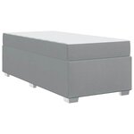 vidaXL Cadre de lit avec matelas Gris clair 90 x 190 cm tissu