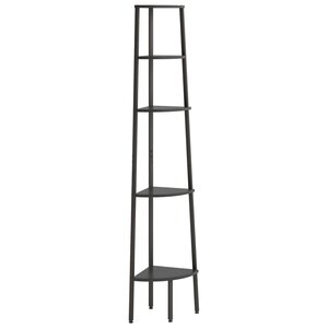 vidaXL Étagère d'angle 5 niveaux Noir 45 5x31 5x180 cm