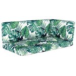Vidaxl salon de jardin palette 4 pièces et coussins pin imprégné de blanc