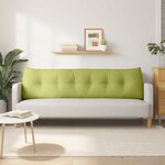 vidaXL Coussin de Dos Vert clair 180 x 24 x 50 cm tissu