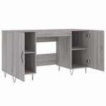 vidaXL Bureau sonoma gris 140x50x75 cm bois d'ingénierie