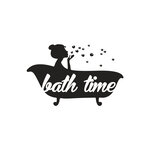 Tampon en bois Bath time 4x6cm