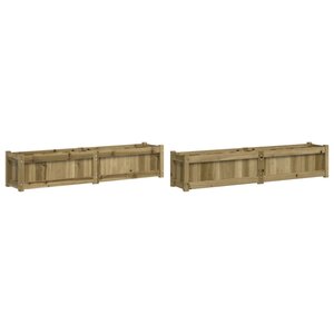 vidaXL Jardinières 2 Pièces bois de pin imprégné