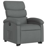 vidaXL Fauteuil inclinable électrique gris foncé tissu