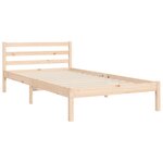 vidaXL Cadre de lit avec tête de lit petit simple bois massif