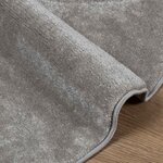 vidaXL Tapis de surface Rond HUARTE Gris Ø 160 CM Polyester