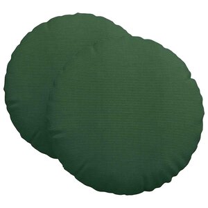 vidaXL Coussins de siège 2 pc Tissu en velours côtelé Vert foncé
