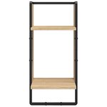 vidaXL Ensemble d'étagères murales avec barres 4 Pièces chêne sonoma