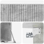 vidaXL Meuble TV mural Gris béton 78 5 x 41 x 30 cm Bois d'ingénierie