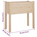 Vidaxl jardinière 70x31x70 cm bois de pin massif