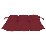 vidaXL Chaises de jardin avec coussins rouge bordeaux lot de 6 Teck