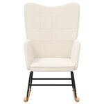 Fauteuil relaxant vidaXL en tissu crème ressemblant à de la laine