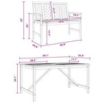 vidaXL Ensemble de salle à manger pour jardin 3 Pièces Marron