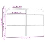 vidaXL Tête de lit chêne fumé 150 cm acier et bois d'ingénierie