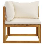 vidaXL Salon de jardin 5 Pièces avec coussins Bois d'acacia solide