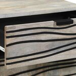 vidaXL Cabinet de chevet avec tiroir Blanc et noir 50 x 33 x 60 cm