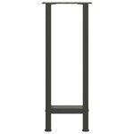 vidaXL Pieds de table console Anthracite 2 pièces 28 x (72-73) cm Acier