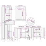 vidaXL Ensemble de Meubles de Salle de Bain avec tiroir 4 Pièces