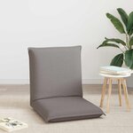 vidaXL Fauteuil de sol ajustable Taupe Tissu